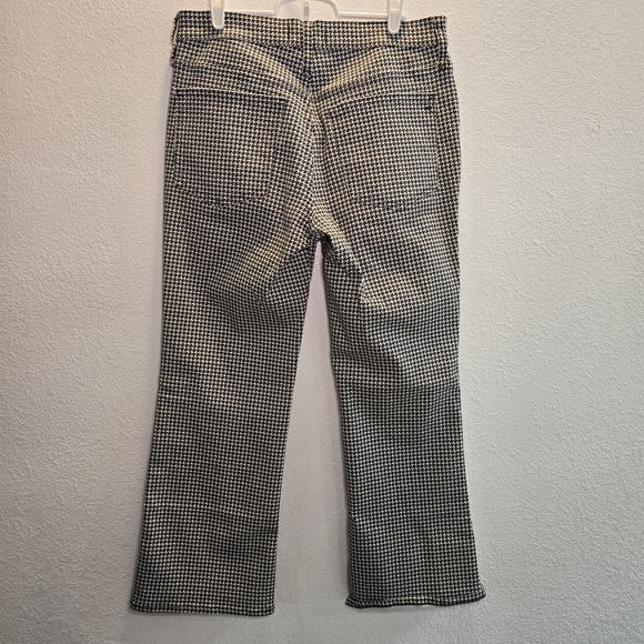 Madewell Houndstooth Kickout Ankle Crop Pants Size 30 Stretch - Picture 4 of 16